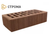 Облицовочный кирпич одинарный 1НФ Коричневый бархат, Строма