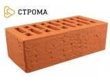 Облицовочный кирпич полуторный утолщенный 1,4НФ Красный кора дуба, Строма