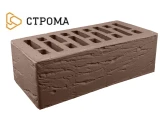 Облицовочный кирпич полуторный утолщенный 1,4 НФ Базальт рустик, Строма