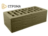 Облицовочный кирпич полуторный утолщенный 1,4 НФ Грифель рустик, Строма